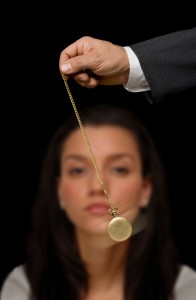 A woman being hypnotized