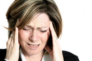 A woman with migrain headaches